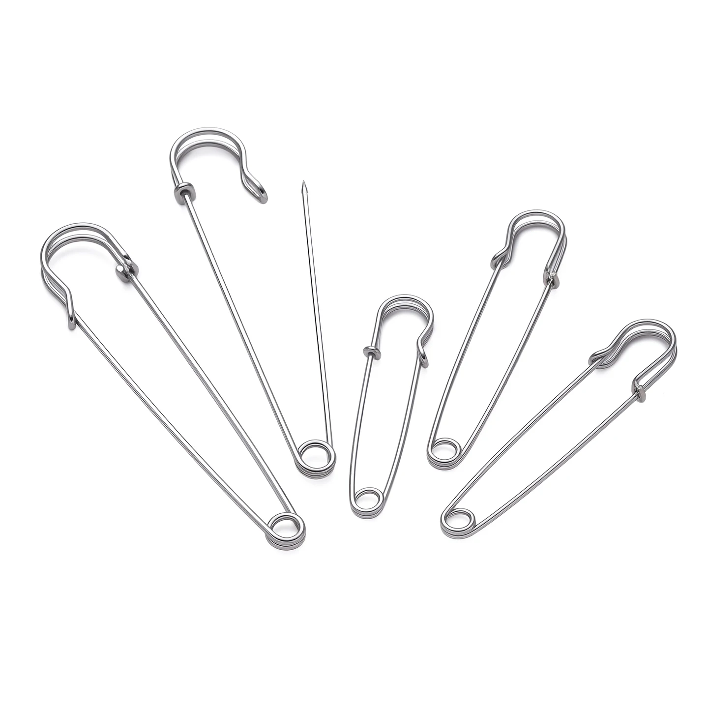 5/10pcs 60/70/75/100mm  Large Safety Pin Base Hook Lock Clip for DIY Charm Brooch Jewelry Accessories Clothing Making Supplies