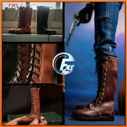 New 1/6 Scale Man Figure Shoes Long Boots Shoes Model Solid Inside with Feet for 12 Inches Action Figure Body Toy