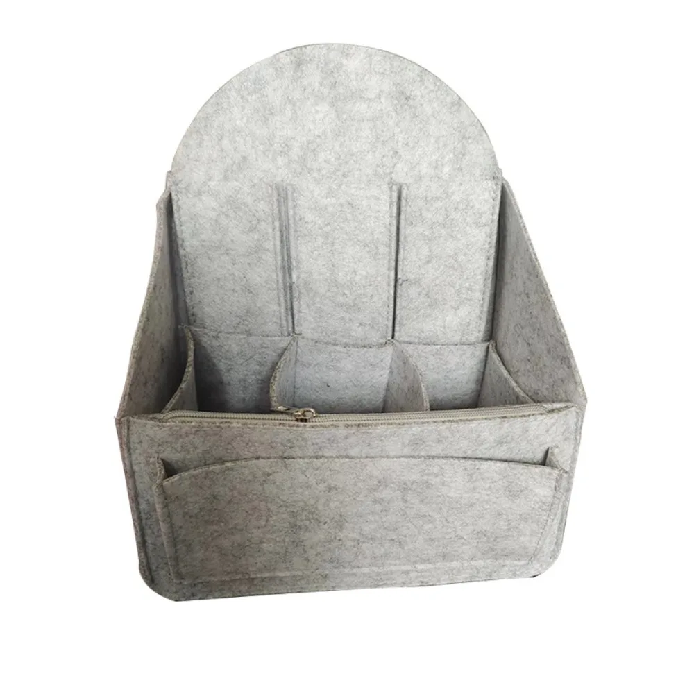 

DIY Felt Backpack Organizer Thickened Multi-layered Schoolbag Liner Large Capacity Zippered Travel Cosmetic Bag Trip