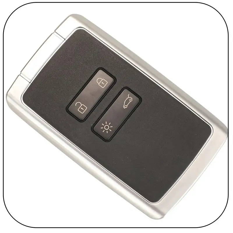 

ABNF!4-Button Smart Remote Control Smart Remote Control Car Key Suitable Forrenault With4a Chip Silver Back Flat