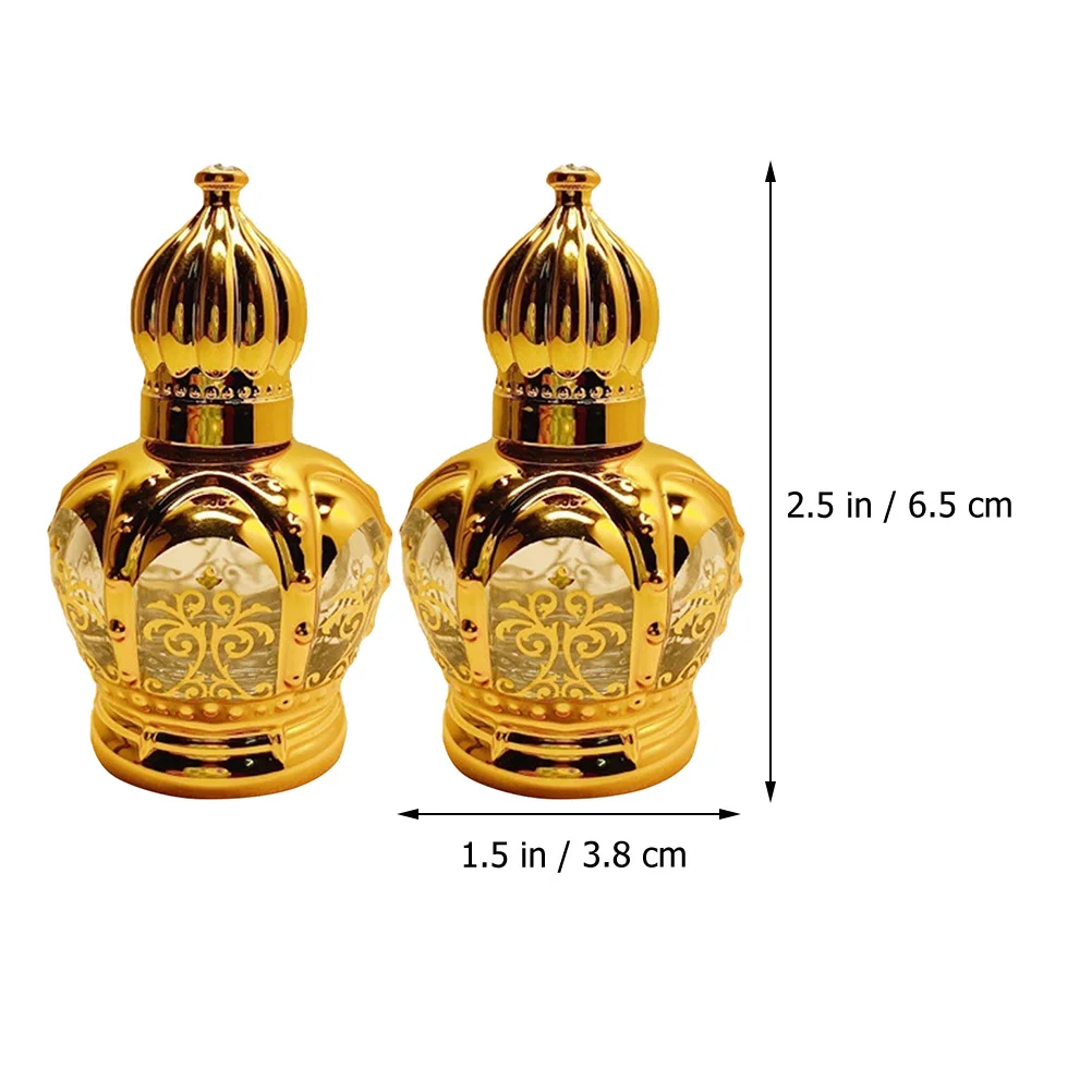 

2Pcs Roller Bottles Essential Oil Glass Durable Leakproof Travel Convenient Refillable Perfume Bottles Roll on Sub Holders