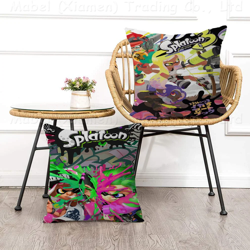 Splatoon Video Game Personalized Pillow Cover Kids Bedroom Wild Party Decor Pillowcase Kid Birthday Shower Gift