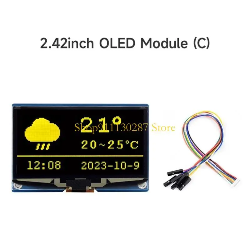 J1HC 2.42 인치 스크린 하이 디화 2.42 ''디스플레이 모듈 128 × 64 전자 장치 Forstm32 Forraspberrypi