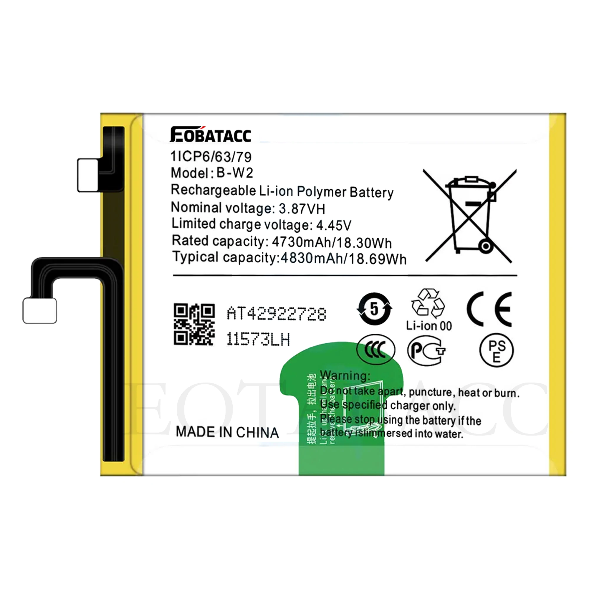2025 Years EOBATACC 100% New for VIVO B-W2 V25 pro 4830mAh 66W 4.45V battery+ Free Tools