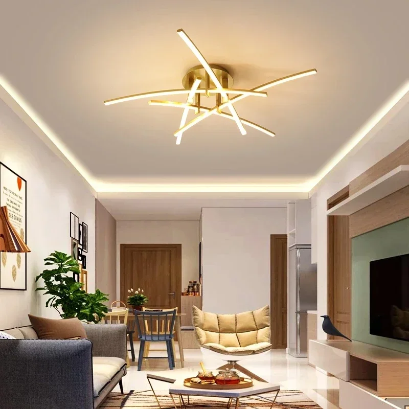 Modern Led Chandeliers Light for Living Dining Room Bedroom Study  New Matte White  Chandelier Fixture Ceiling Lamps