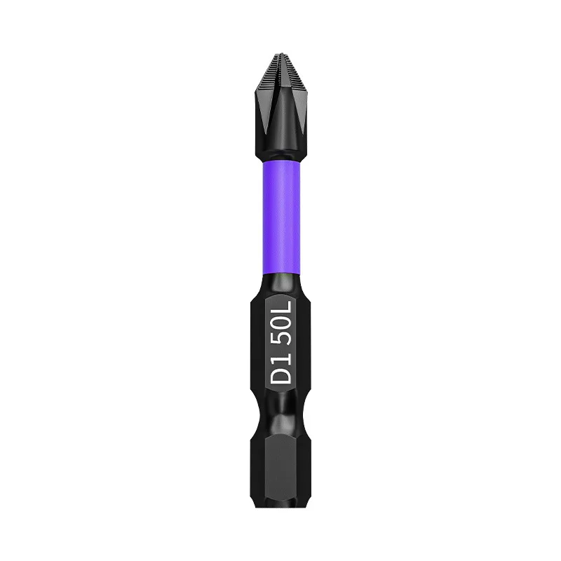 D1 Anti-Slip Impact Screwdriver Bit Magnetic Cross Phillips Screw Bits High Hardness Anti-Slip Teeth for Electric Drill
