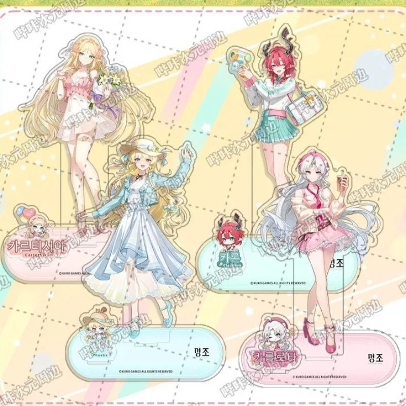 

Wuthering Waves Cartethyia Cosplay Acrylic Stand Model Carlotta Montelli Phoebe Plate Cartoon Figure Desktop Decoration Gift