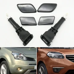 Front Headlight Washer Nozzle Headlamp Cleaning Water Jet Cover Trim Cap For Renault Koleos 2009-2015