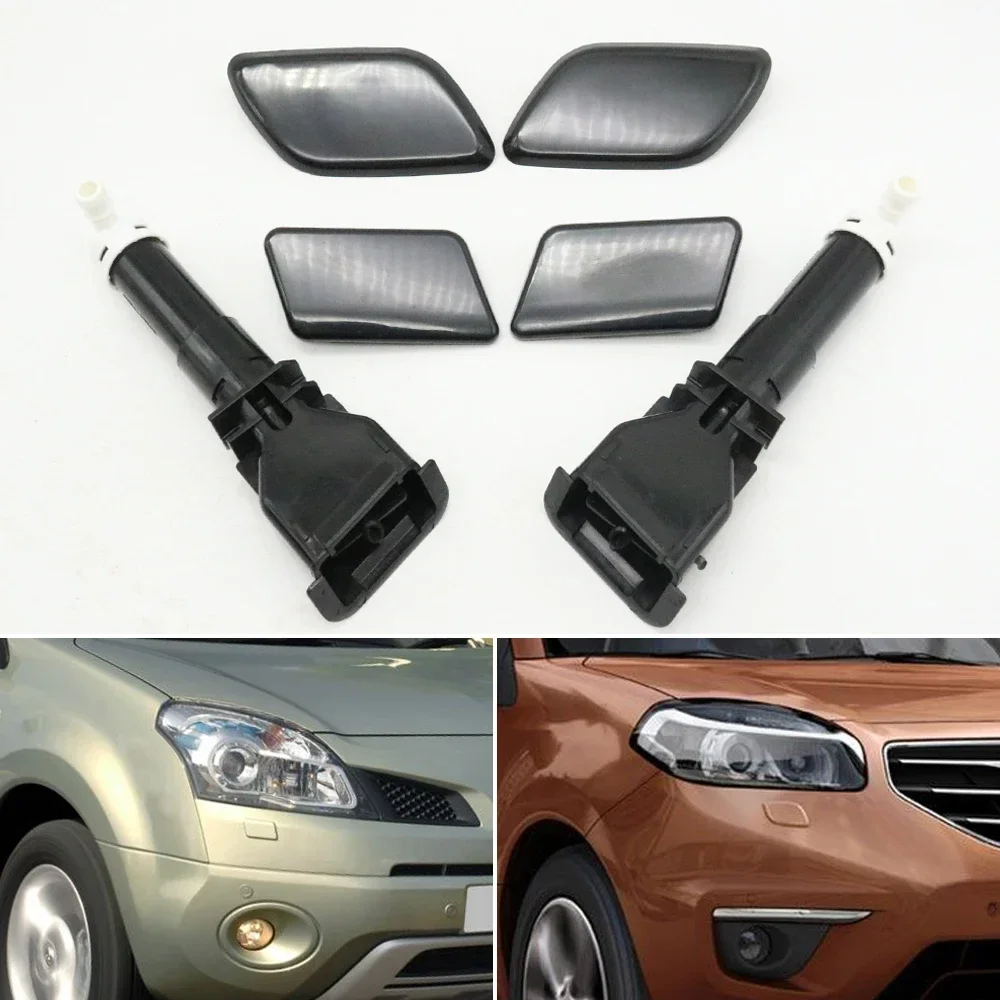 Front Headlight Washer Nozzle Headlamp Cleaning Water Jet Cover Trim Cap For Renault Koleos 2009-2015