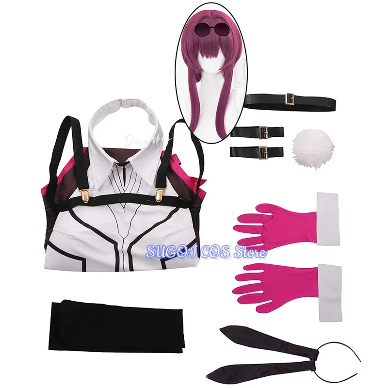 هونكاي: ستار ريل كافكا الأرنب فتاة كوسبفري زي ستيلارون هنتر الزي شعر مستعار لعبة البدلة عيد الحب/الهالوين/المؤتمرات