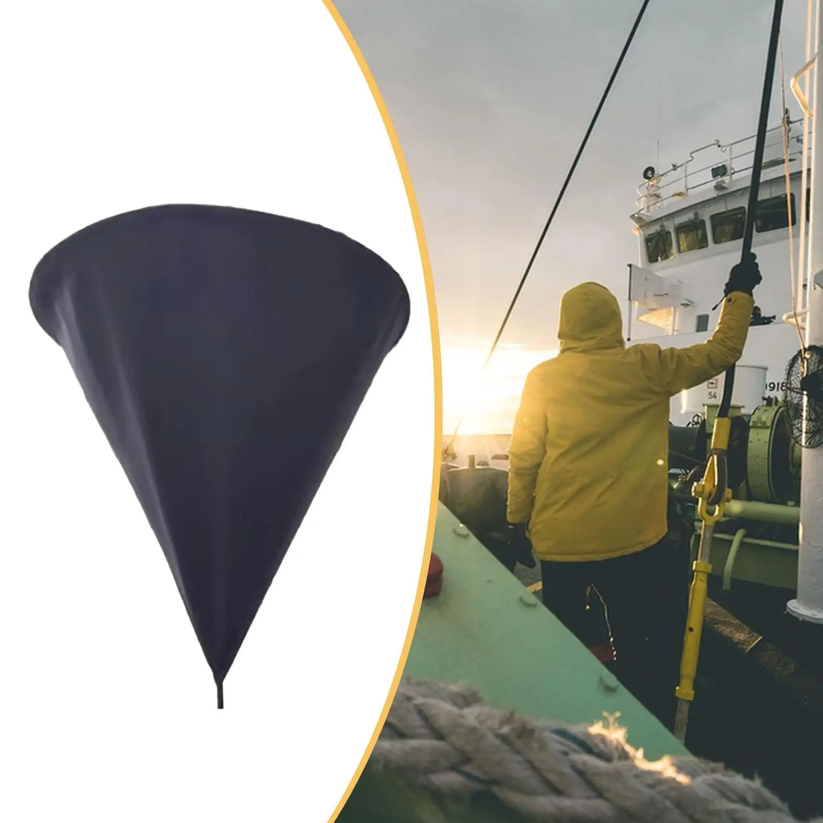 

Морской сигнальный флаг (одноконусный) из износостойкого полотна, диаметр 60 см, для контейнерных судов и рыболовных судов