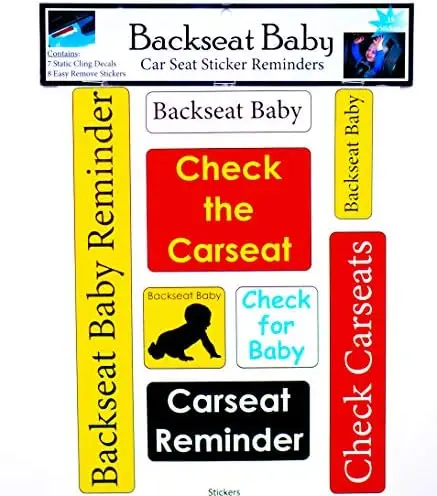 

Наклейки-напоминания для родителей о присутствии ребенка на заднем сиденье – набор из 15 штук: наклейки и стикеры