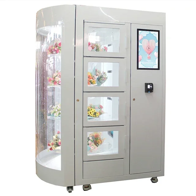 Fresh Flower Locker Vending Machine With Refrigerate Cooling System In Mall