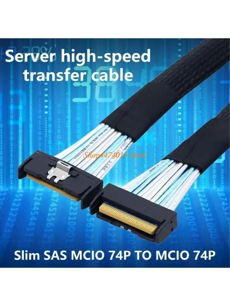 

K1AA High Speed Mcio 8i 74p до 2xsff 8654 4i Серверный кабель MCI0 8i мужского до SFF 8654 Мужские мишени Кабель 50/70см