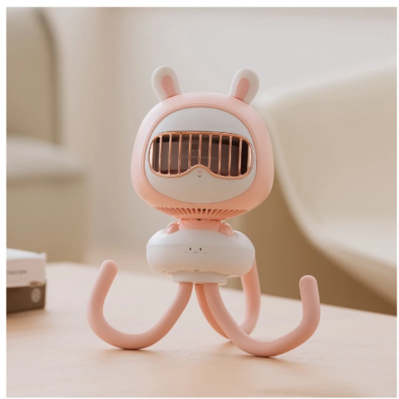 ワイヤレス電動ベビーファン,ミニポータブルエアクーラー,充電式,USB, 3600mAhバッテリー