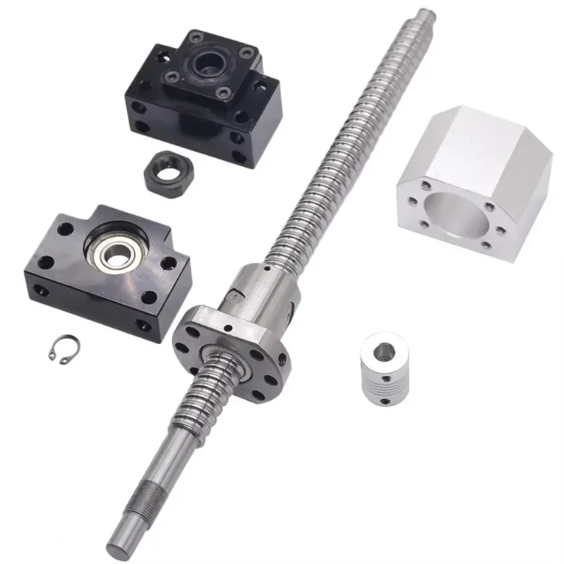 1605 L500mm ball screw C7 with end processing1605 ball nut nut shell  end point support  coupler