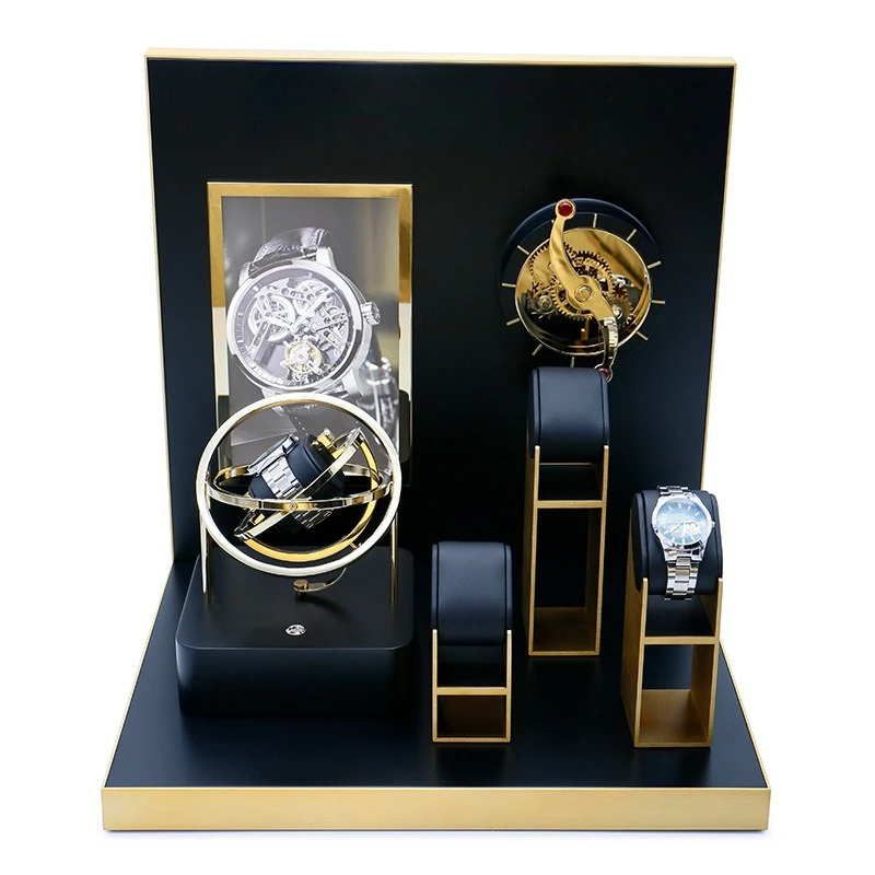 Mechanical kinetic energy display stand watch shaker