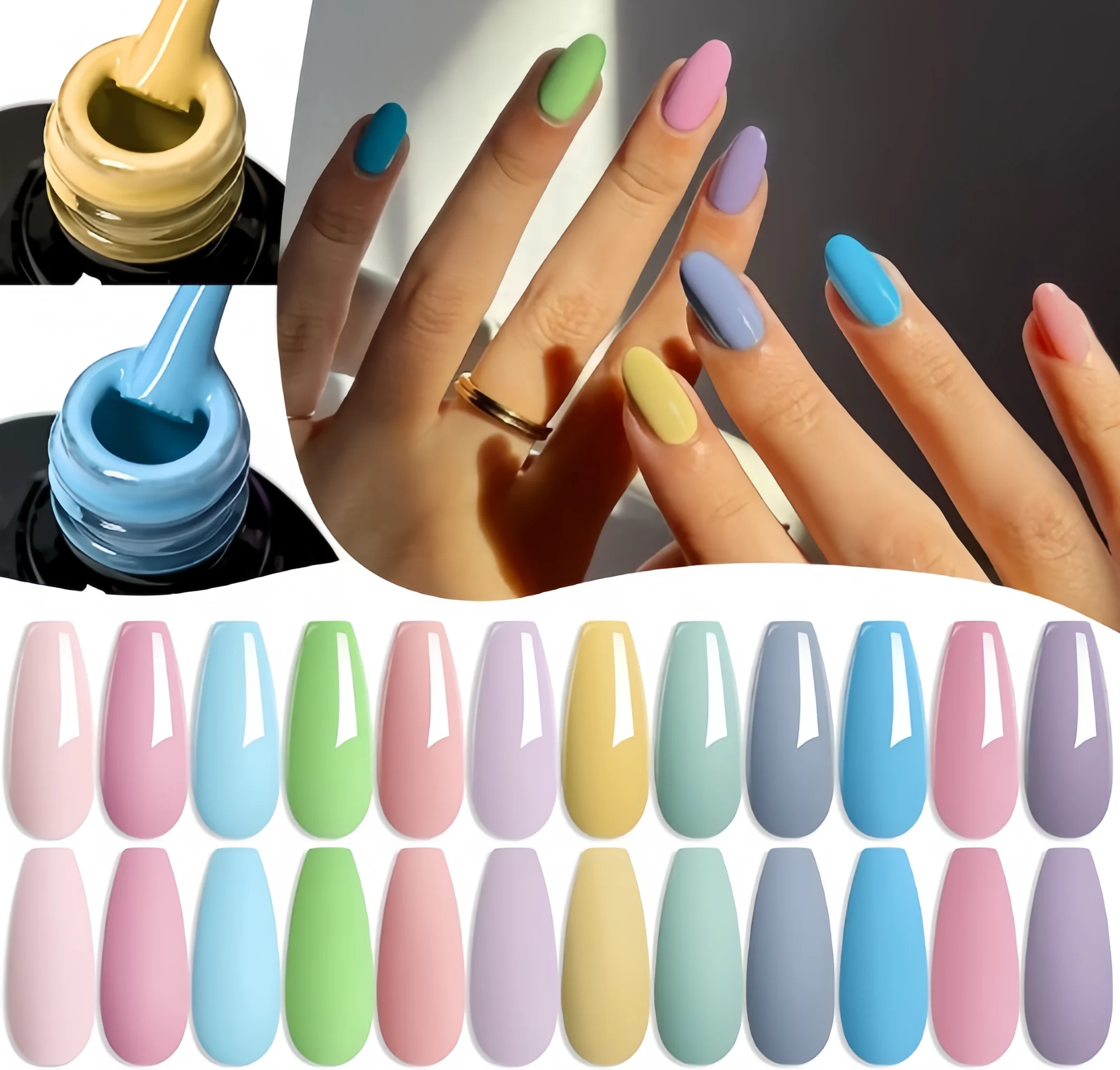 

Nail Gel Polish Super Gorgeous Summer Color Nail Manicure 6ml Semi Permanent Soak off UV LED Nail Gel Varnish