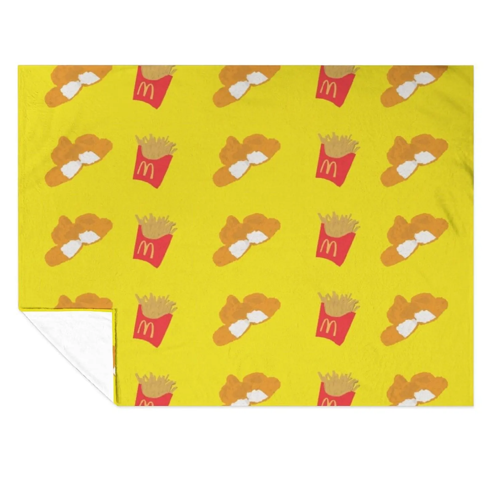 

Nugz n Fries Throw Blanket Decoratives Thin Hairy Blankets