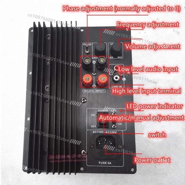 New Big Power 220V 300W  Amplifiers Home Active Amplifier Board Household Subwoofer Pure Bass - view 3