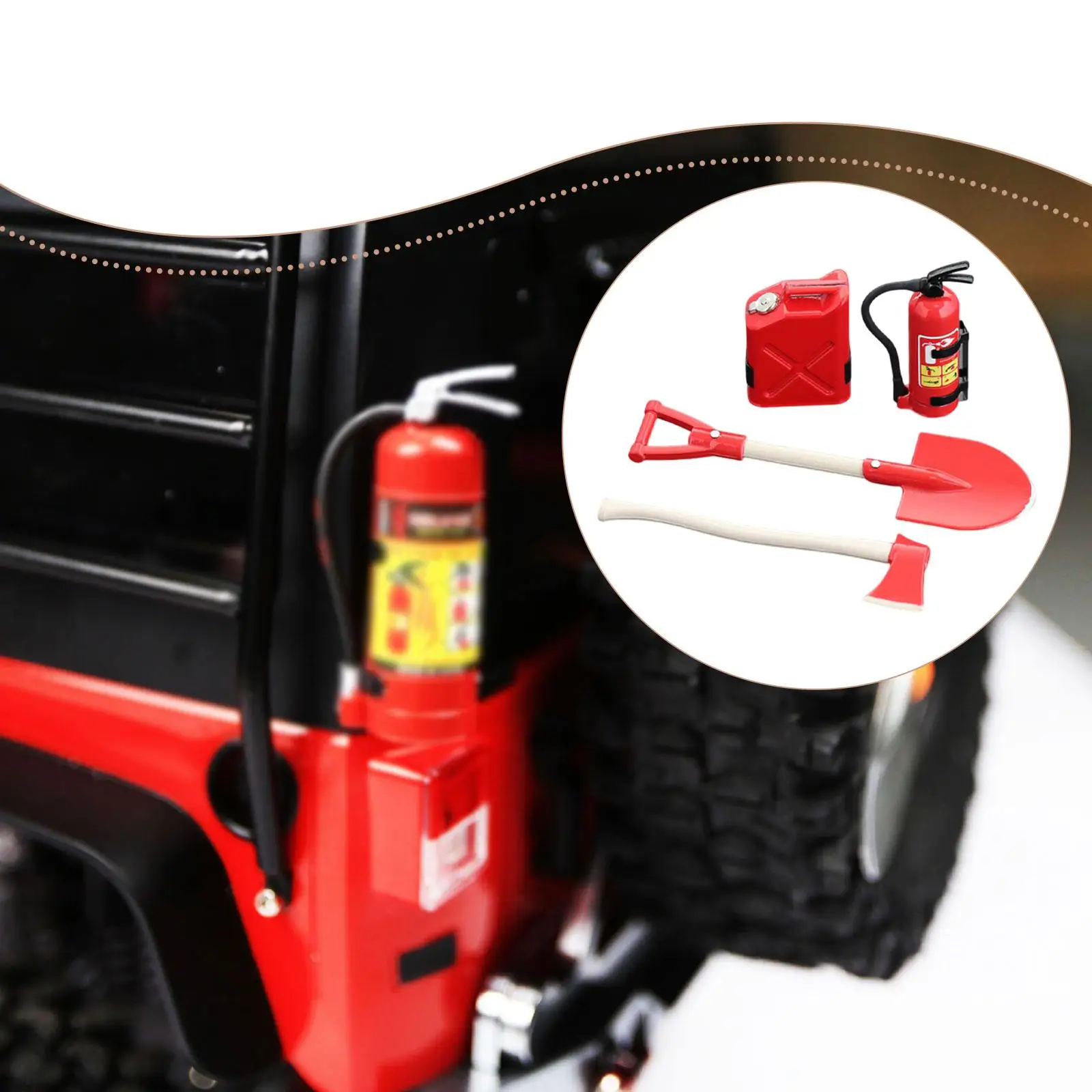 

Metal Rock Crawler Decorations 1 10 Scale Accessories Set Upgrade Parts for RC Crawler Off Road Vehicle