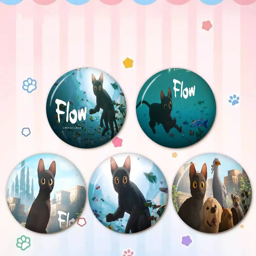 Movie F-Flow Cat Anime Brooches Cute Cartoon  Badge Jacket Jeans Lapel Pin Gift Accessorie