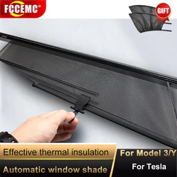 Car Sun Shade for Tesla Model 3 Y X S 2017-2022 Front Side Window Custom Sunshade Cover with Suction Rear Windshield Accessories
