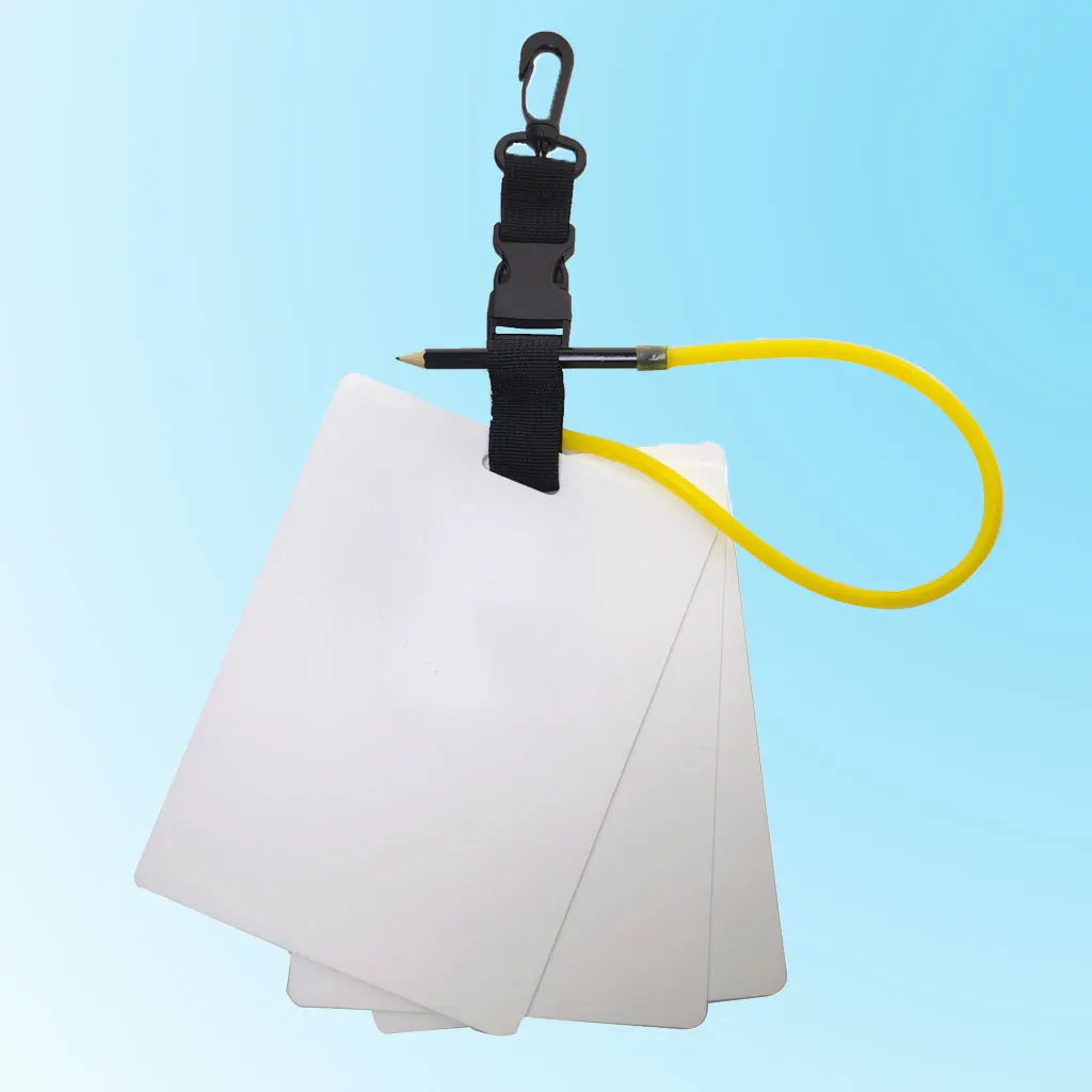 Scuba Tauchen 3 Panels Schreiben Schiefer Pad Board mit Bleistift 316 edelstahl schnalle Scuba Dive Getriebe Unterwasser Getriebe