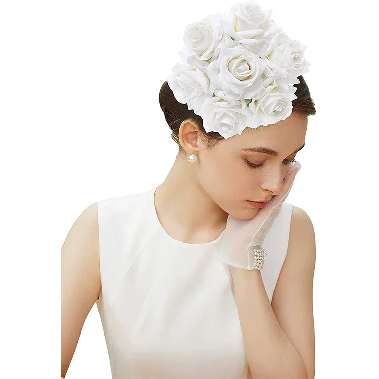 Women's Hair Accessories Headwear Floral Fascinator Top Hat Horse Club Wedding Daily Decoration Headband for Cocktail Tea Party