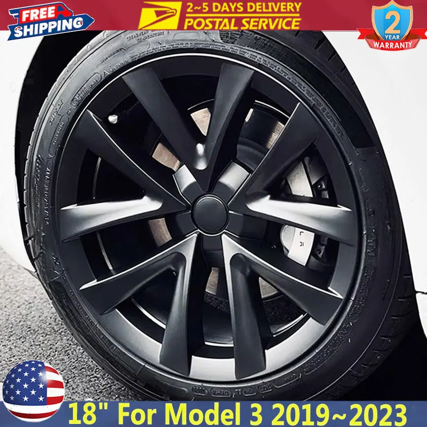 

4PCS Hubcap Set For Tesla Model 3 2019~2023 18 Inch Arachnid Style Wheel Cover Hubcaps Cap For Model 3 Wheel Cover Accessories