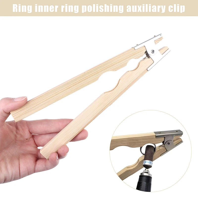 8/10MM Ring Holder Wooden Ring Holding Clamp Jewelry Processing Holding Tool Outside Ring Holder Plier Polishing Clamp