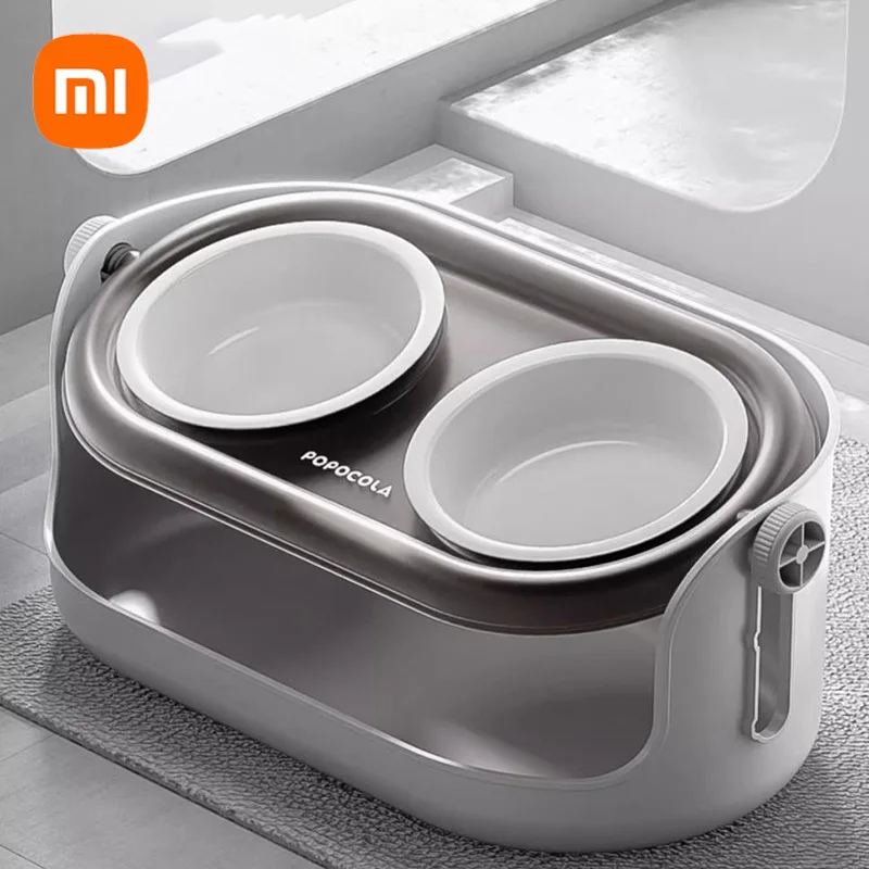 Xiaomi POPO Pet Bowl Protect collo cervicale Anti ribaltamento regolabile ciotola per gatti rialzata in ceramica conveniente prodotto per animali domestici lavabile