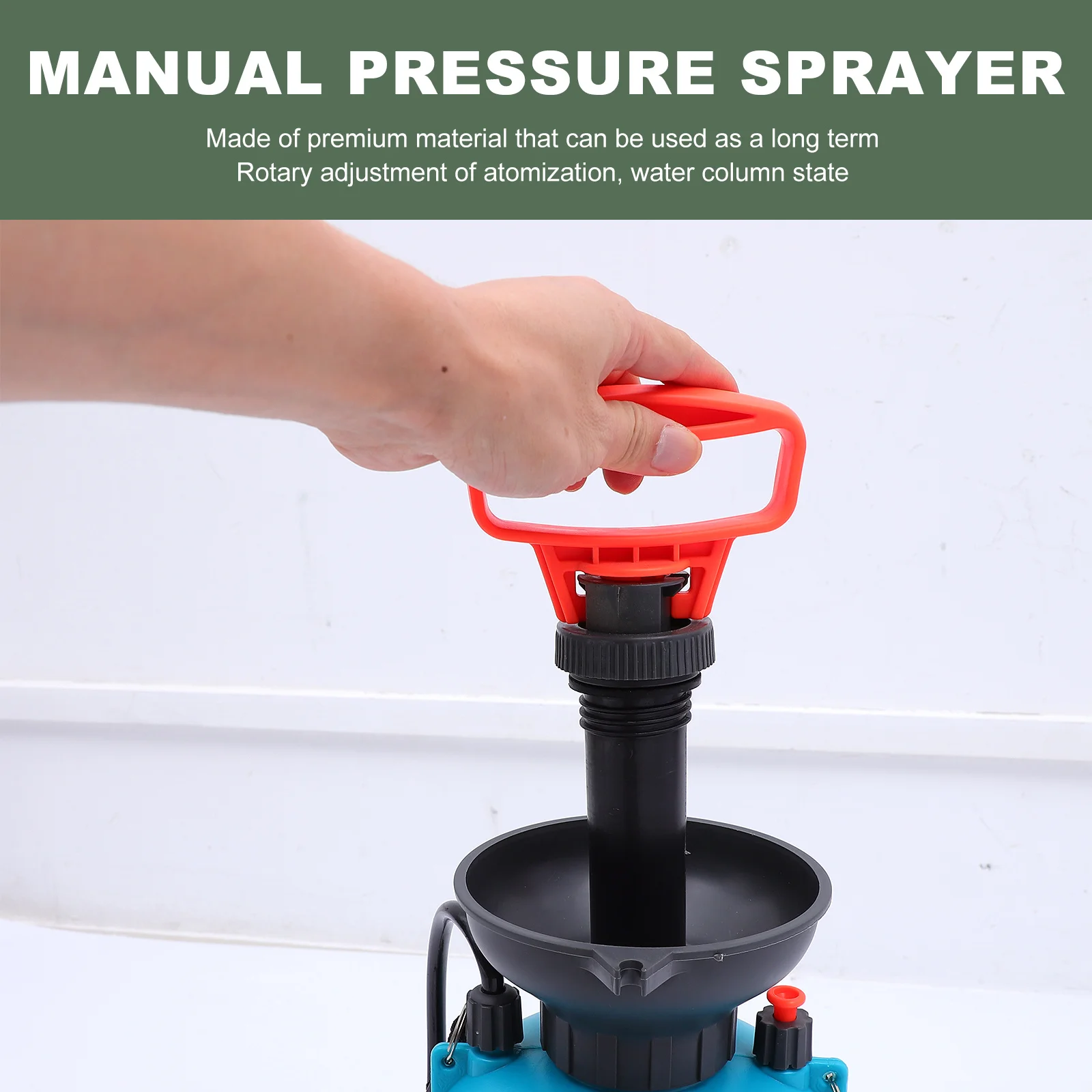 

Shoulder-type Garden Pneumatic Watering Pot Sprayer Manual Watering Pot With High Pressure Garden Supplies (Blue Grey 5L)