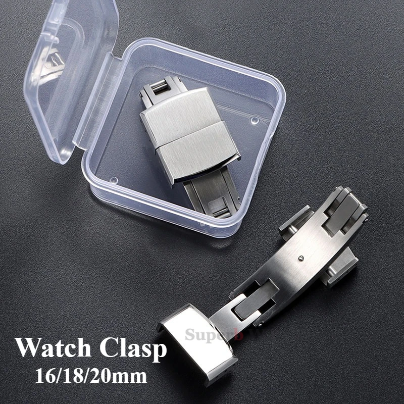 

16mm 18mm 20mm Fast Release Flat-End Universal CTS Strap Fashion Steel Brush Original Buckle Fold Buckle Double Click Butterfly
