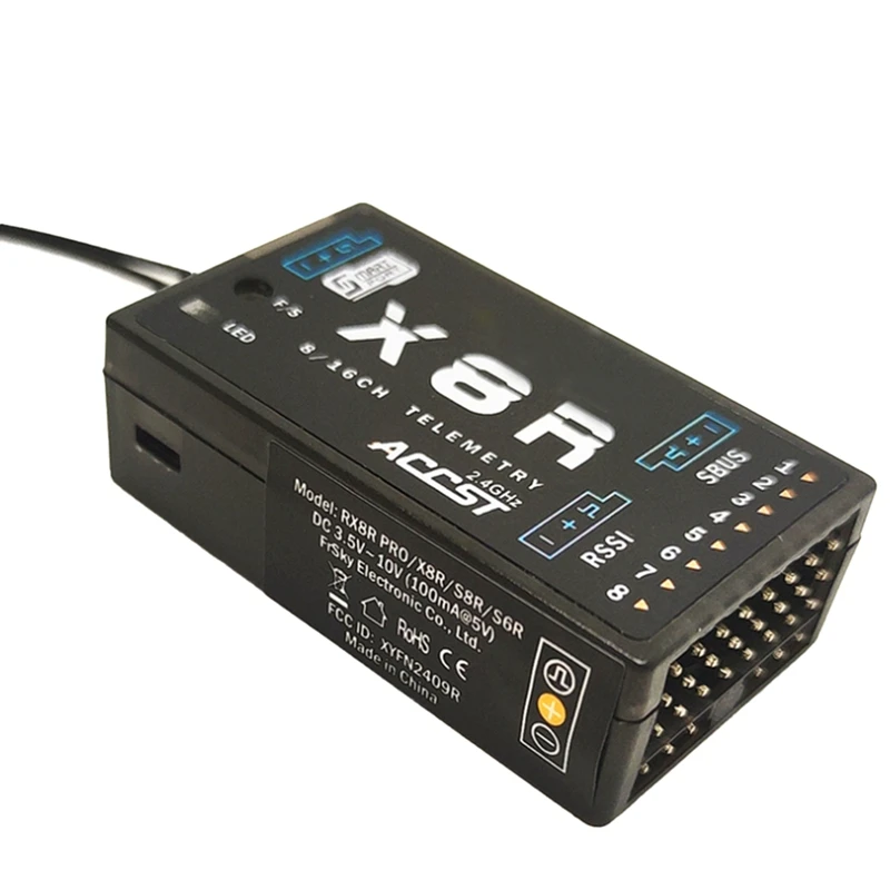 

3CGRO-X8R 8Ch/16Ch 2.4Ghz Receiver W/ Antenna For TX16S TX18S JUMPER XJT X9D Plus,Horus X12S,X-Lite Pro ACCST And Rssiandsbus
