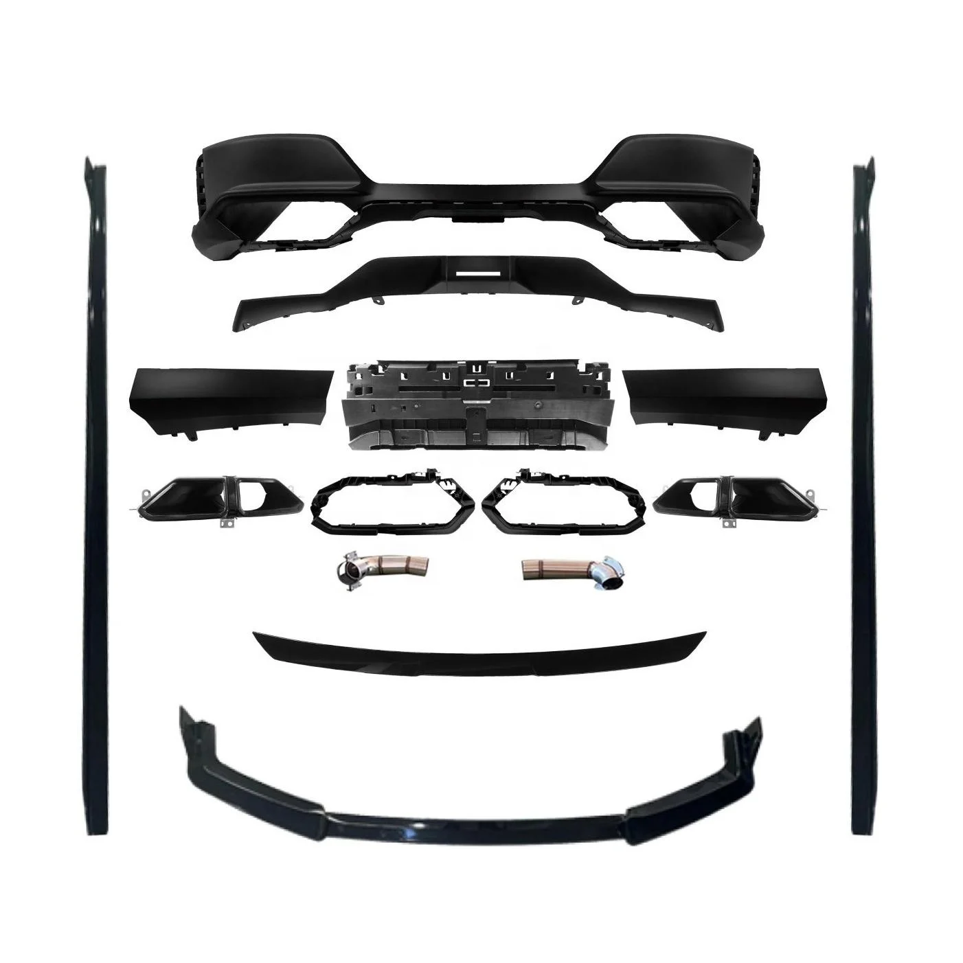 

For BMW G70 Upgrade to 760 M Sport Style Car Small Bodykit Front Bumper Lip Rear Diffuser Side Skirts for 2023+ 735 740