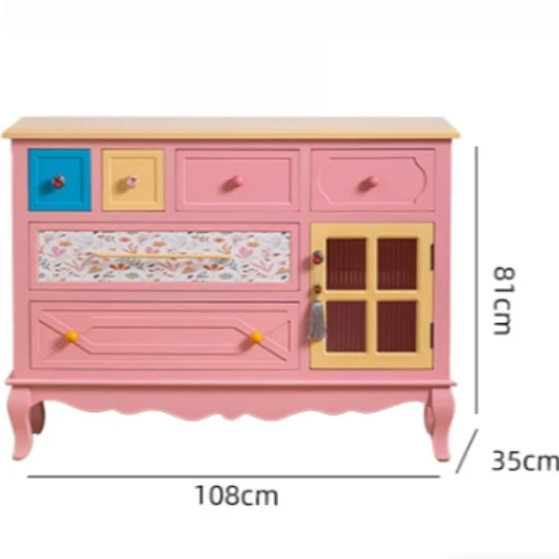 Record Player Solid Wood Cabinets Fluted Coffee Colorful Luxury Cabinets Modern Cutecore Muebles Para Salas Nordic Furniture