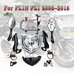 For YAMAHA 2006 - 2015 FZ1N FZ1 Motorcycle Headlight Set Head Light Assembly Mirror Turn Signal 2007 2008 2009 2010 2011 2012