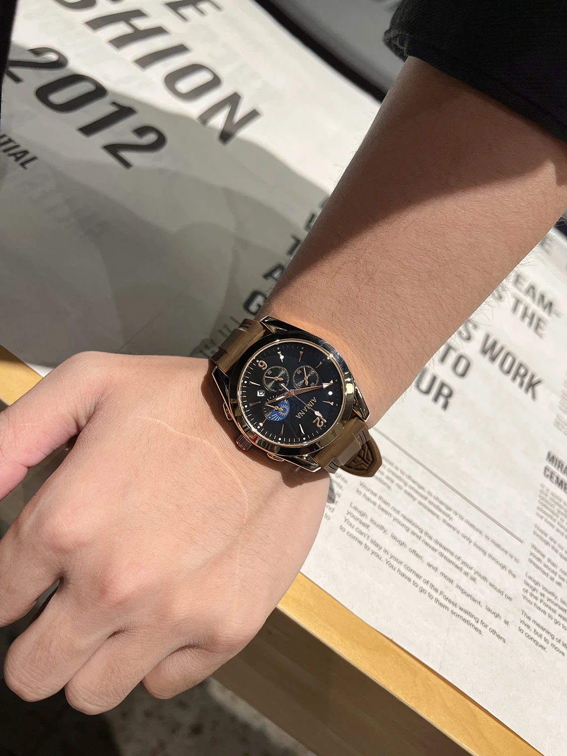 silicon band moon and star watch