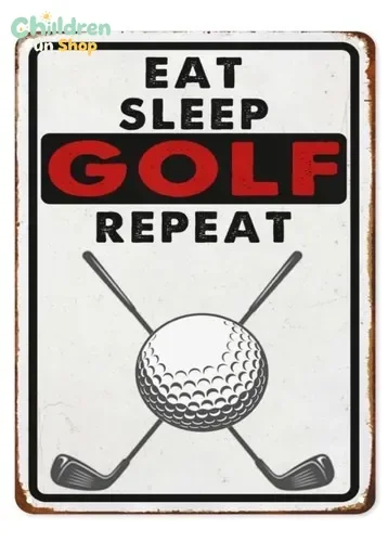 Eat, Sleep, GOLF, Repeat  Metal Sign. New --Tin Sign