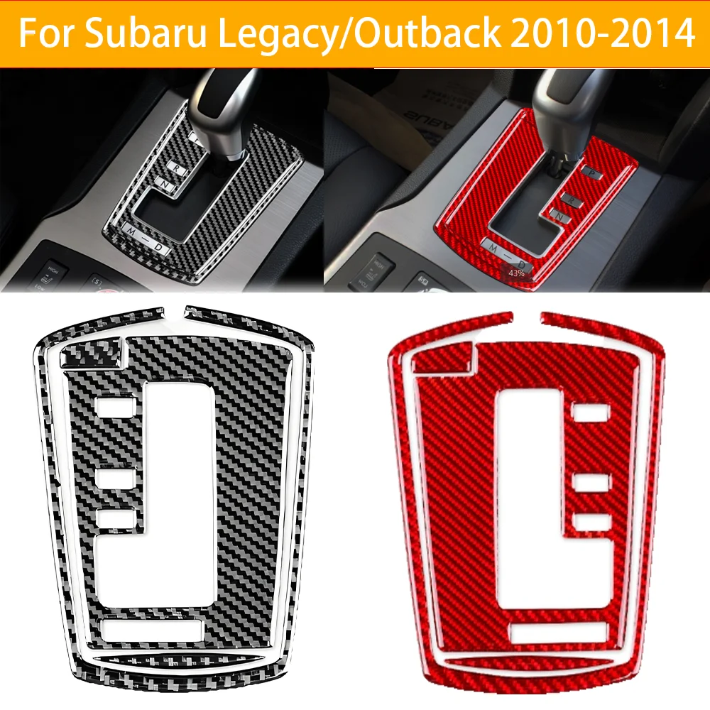 

Carbon Fiber Gear Shift Shifter Panel Frame Cover Sticker For For Subaru Legacy/Outback 2010-2014 Car Interior Trim Accessories