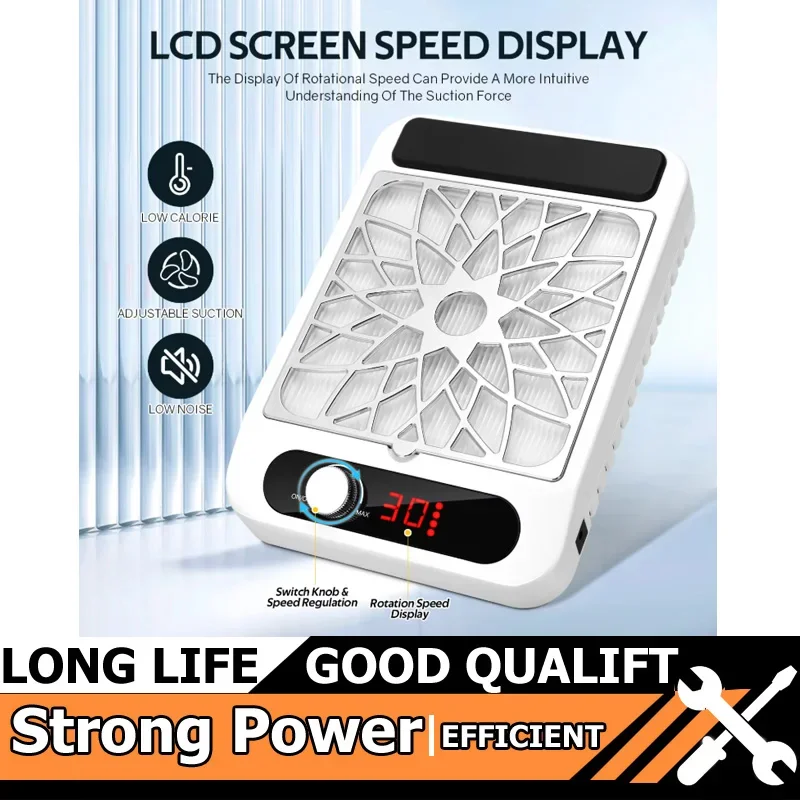 

Hot Adjustable Speed Powerful Nail Dust Vacuum Collector Professional Nail Dust Extractor With Reusable Filter