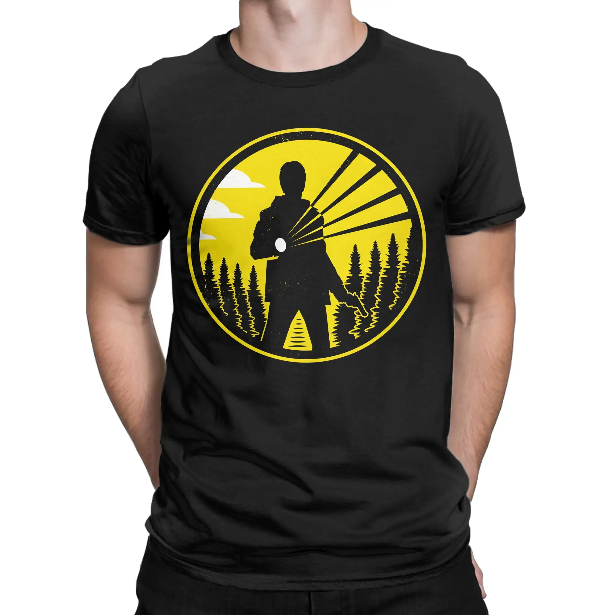 Men Alan Wake T Shirt Novelist In The Forest  Cotton Clothes Vintage Short Sleeve Crewneck Tees 4XL 5XL 6XL T-Shirt