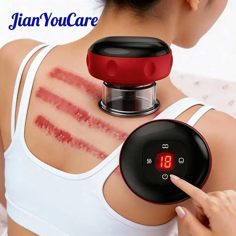 

Электрический вакуумный массажер-скрабер JianYouCare для тела: снятия усталости, гуаша, сжигание жира, похудение