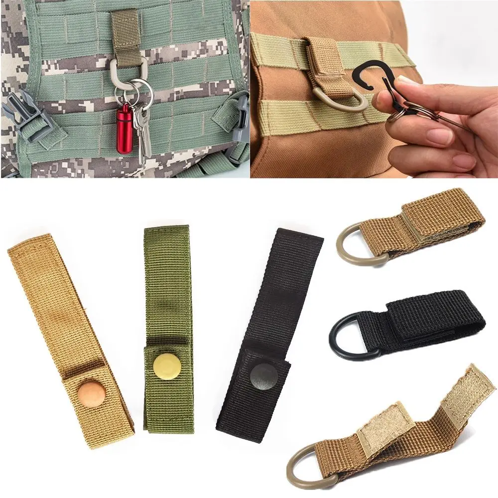 Ribbon Bottle Holder Belt Hooks Key Hook Clip Hanging Webbing Buckle Hiking Climbing Carabiner Backpack Hanger