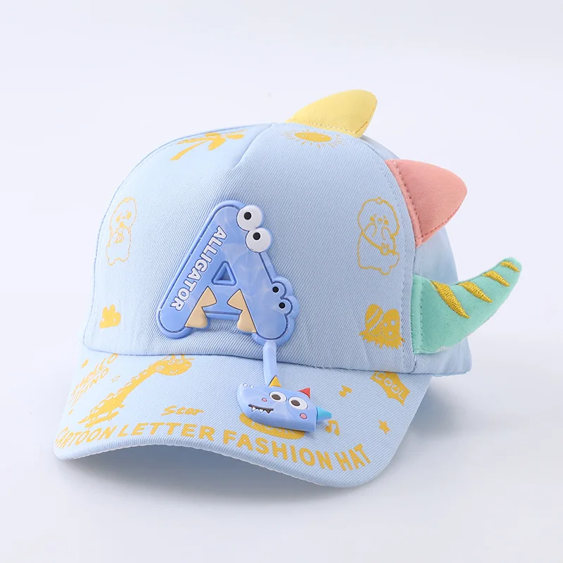 2024 Spring Cotton Cartoon Animal Casquette Baseball Cap Adjustable Snapback Hats for Children Boy and Girl 07