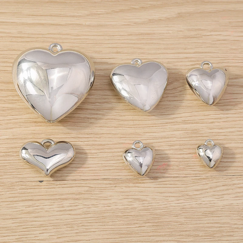 10 stücke niedlichen ccb Kunststoff Liebe Herz Charms Anhänger für Schmuck machen Tropfen Ohrringe Halsketten Armbänder DIY Handwerk liefert – Detail 6