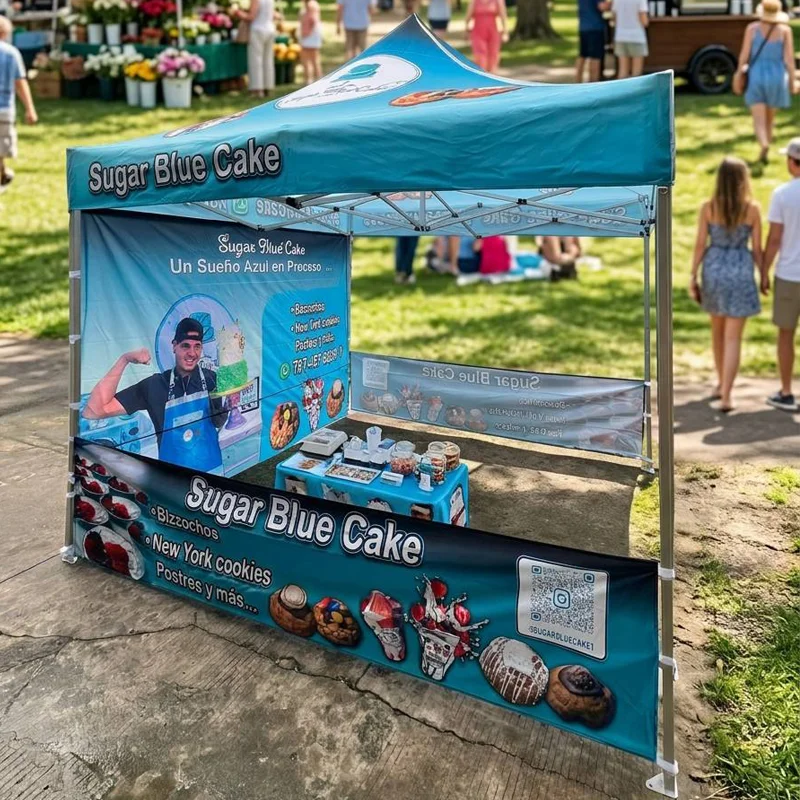 3x3 Folding Awnings Custom Tents With Logo 10x10FT Full Printing Event Tent Promotion Outdoor Gazebos  Full Set Beach Tent
