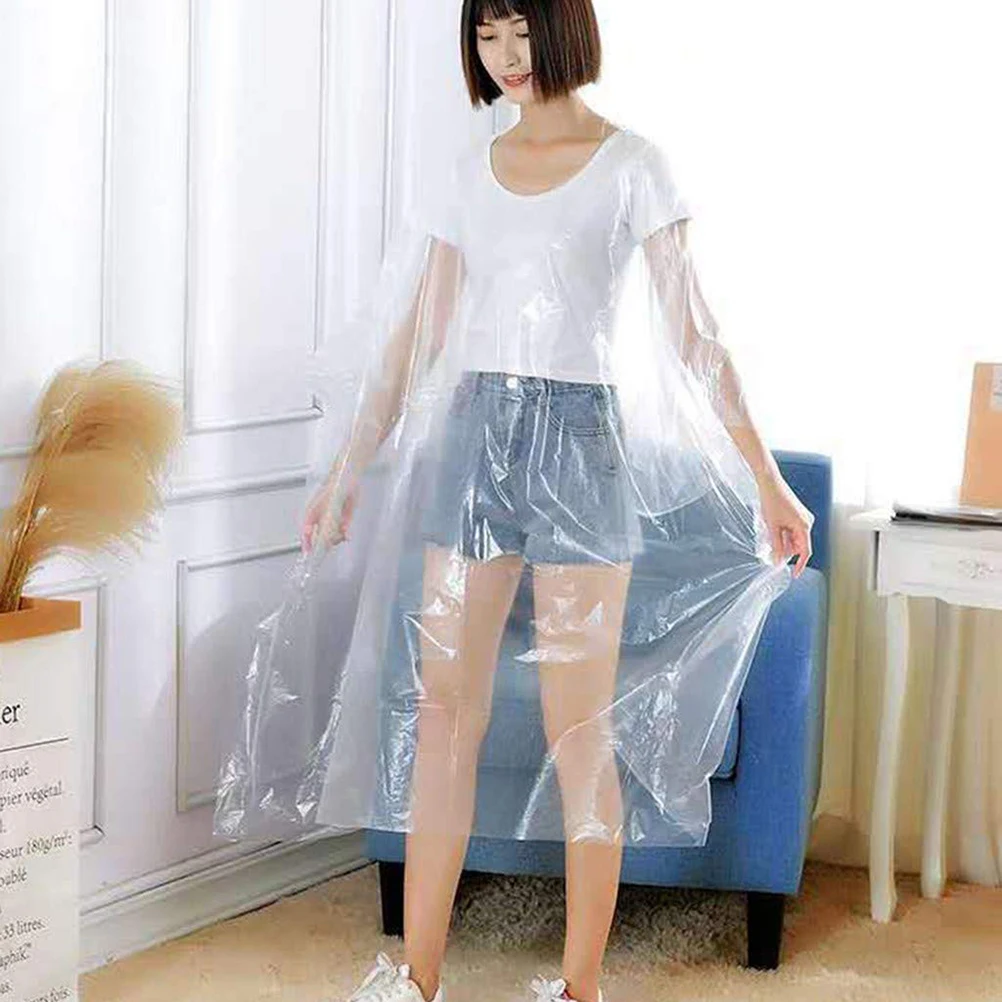 

100 Pcs Haircut Cape Waterproof Disposable Barber Apron PE Material Salon Home Clothes Protector Dye Shawl Plastic