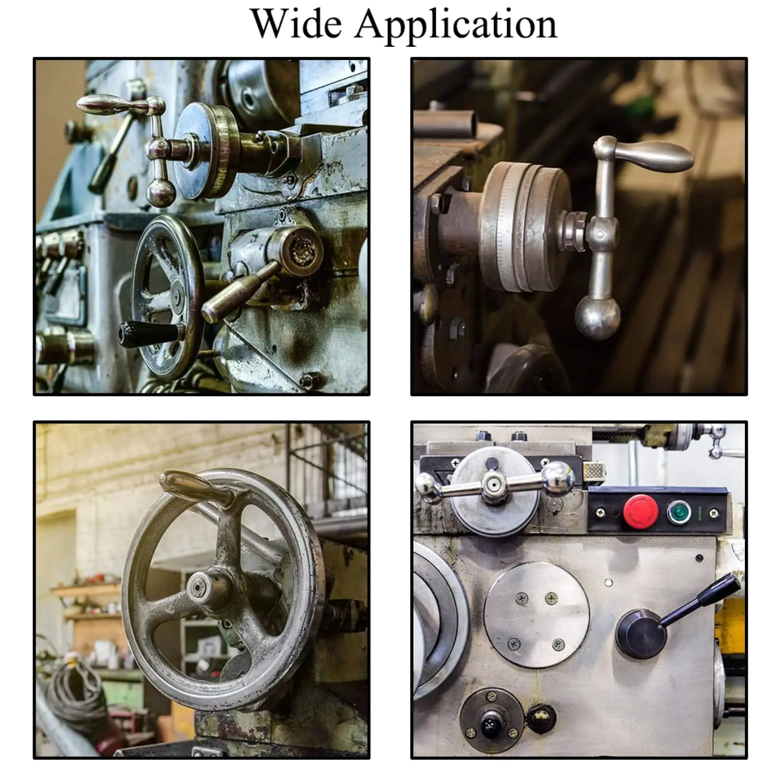 1Pcs M8 M10 M12 Fräsmaschine Handrad Revolving Griff Grip Außengewinde Griff Metall Revolving Griff